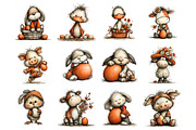 Whimsical Easter Farm Animals Png, a Graphic by CitraGraphics (Thumbnail 3 of 4)
