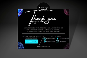 Thank You Order Card | Canva, a Card Template by tahananeart