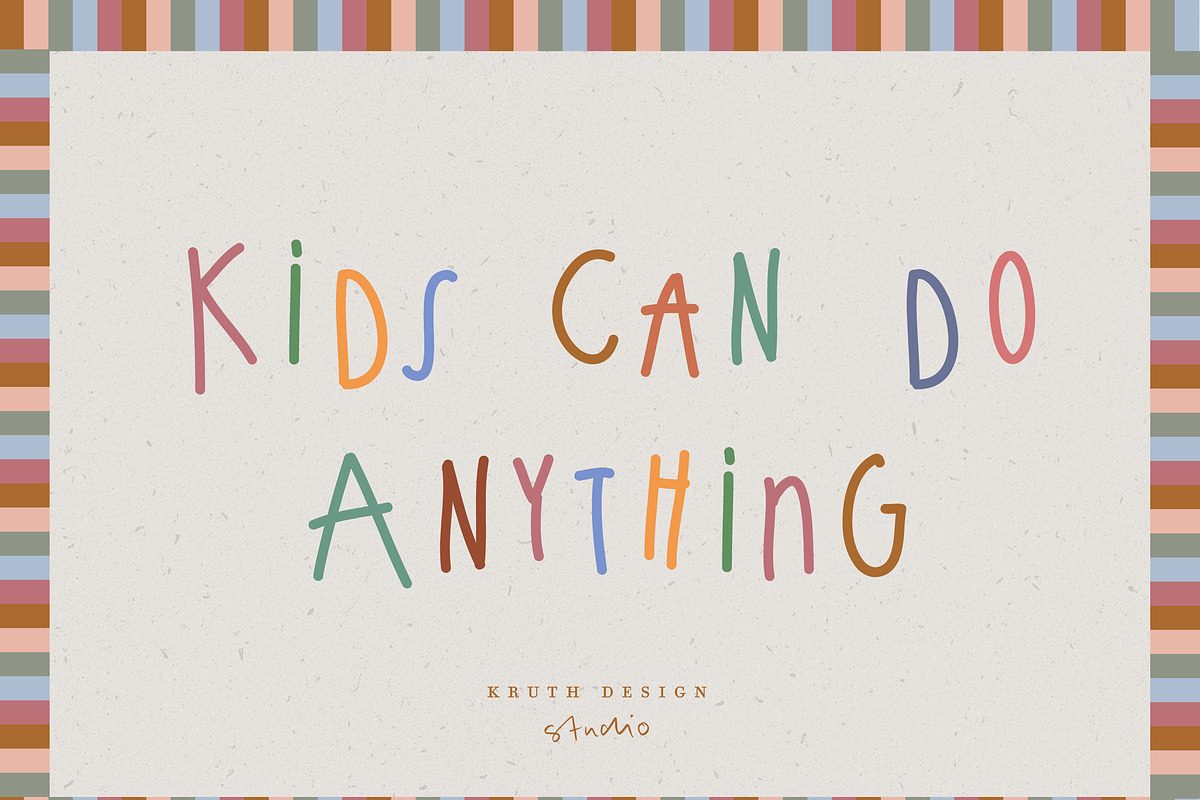 The Kids Font / handwritten, a Handwritten Font by KruthDesign (Photo 10 of 11)