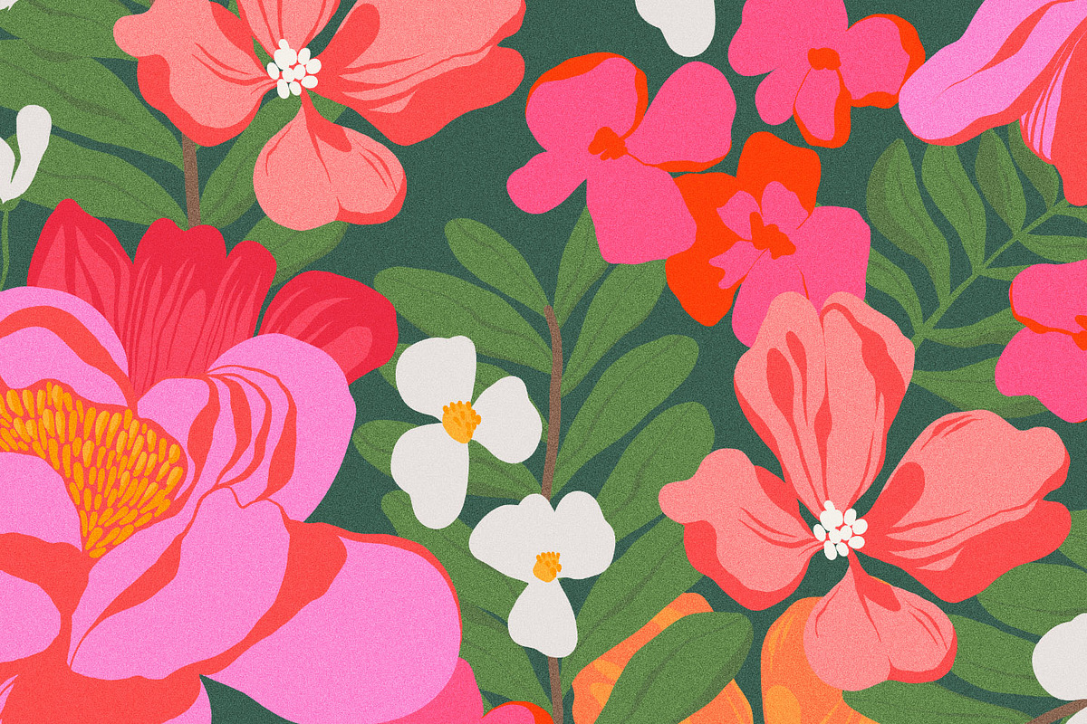 Bold Bloom Tropical Flower Pattern, a Pattern Graphic by likorbut (Photo 13 of 14)