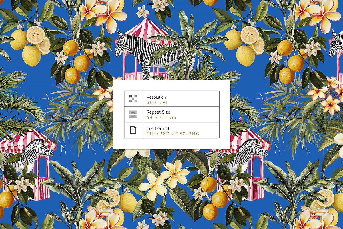 Costa Flores Tropical Lemon Pattern, a Pattern Graphic by Pink Linen (Photo 5 of 10)