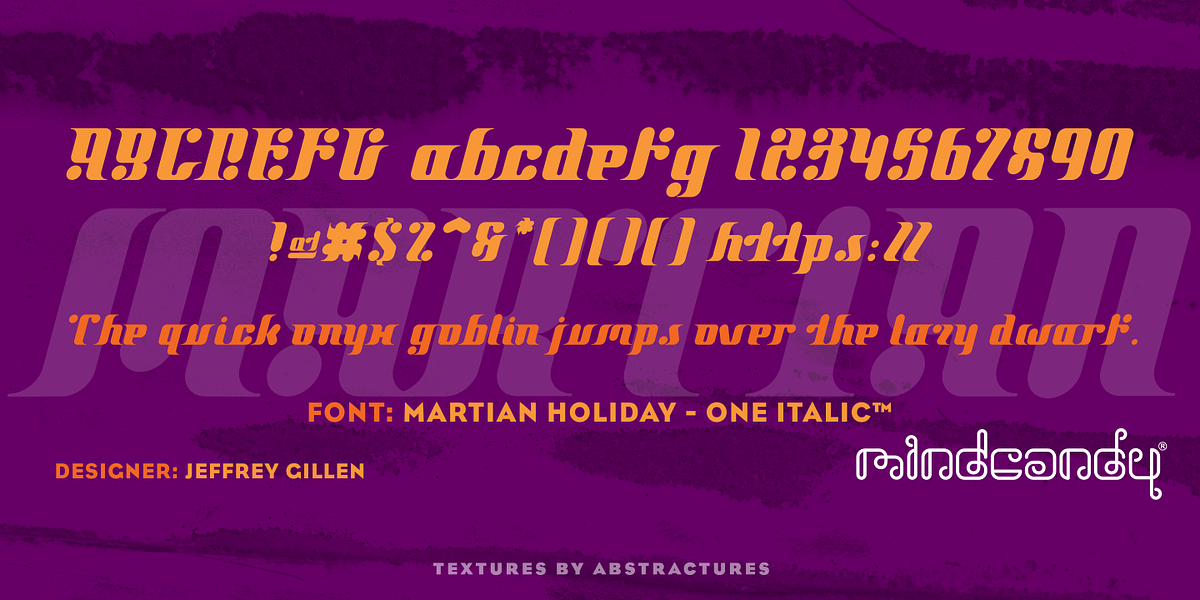 Martian Holiday™, a Font by MINDCANDY (Photo 2 of 4)