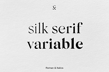 Silk Serif Variable