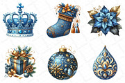 Blue Royalty Christmas Clipart, an Illustration by DreamPrint404 (Thumbnail 4 of 4)