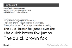 HAMLIN - Minimalist Font Family