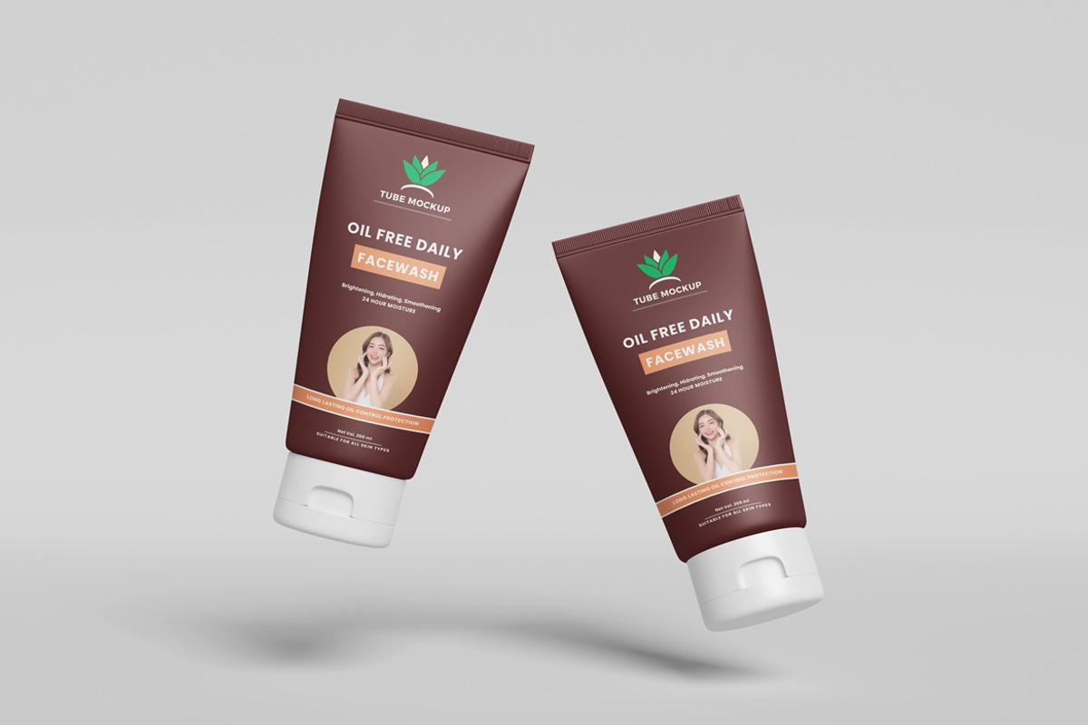 Face wash Tube Packaging Mockup, a Packaging Mockup by AndikaGraphic (Photo 6 of 6)