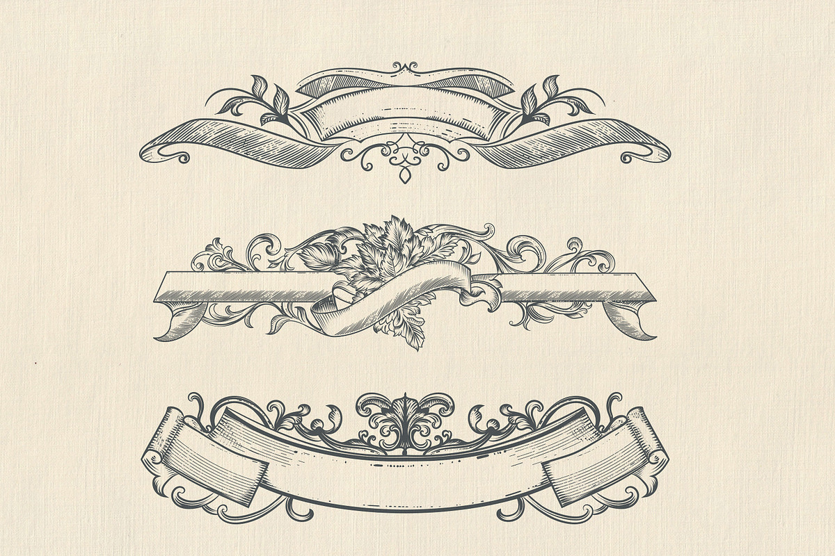 Bundle of vector vintage flourishes, an Object Graphic by FleurArt (Photo 4 of 19)