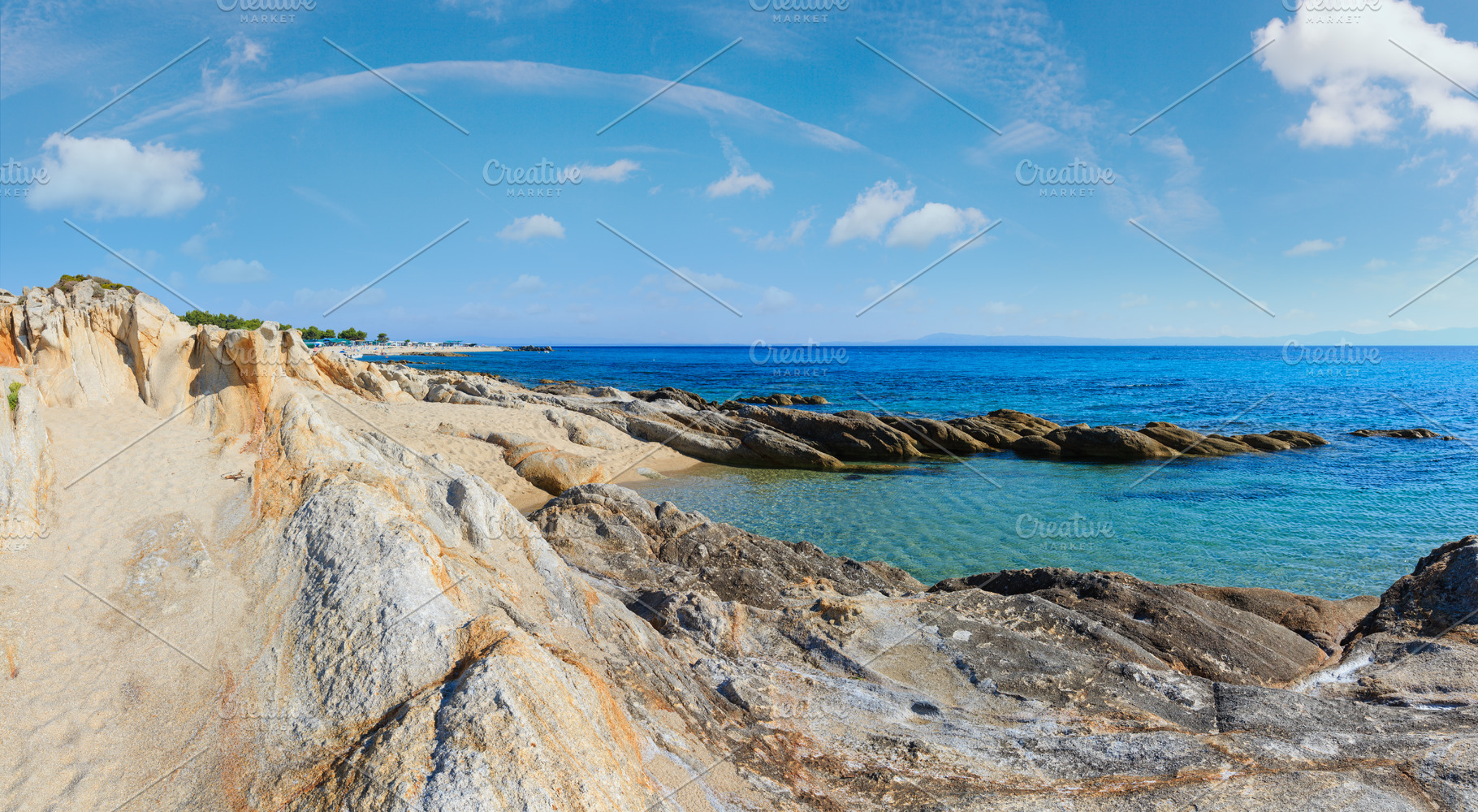 Summer Sithonia rocky coast, Greece., a Nature Photo by YuriyB