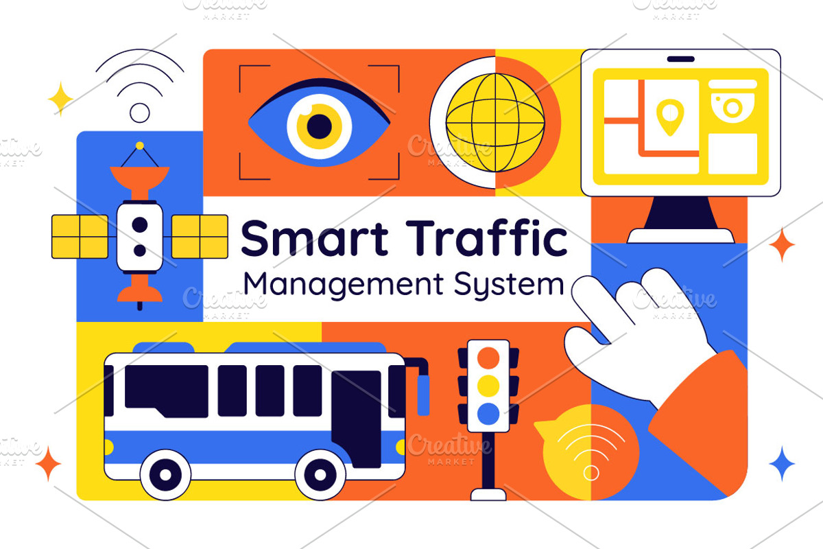 10 Smart Traffic Management System, a Technology Illustration by denayunebgt (Photo 4 of 4)