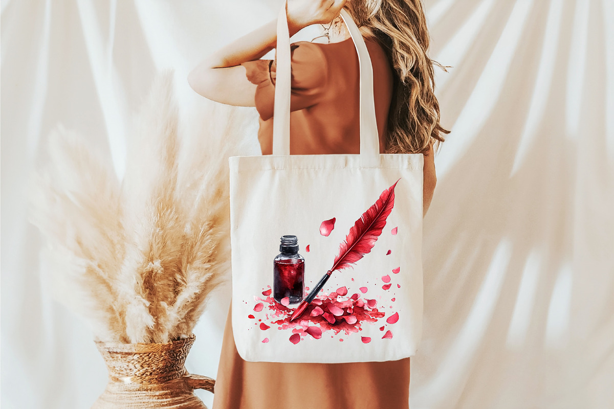 Watercolor Burgundy Dark Academia, an Illustration by designcity5 (Photo 3 of 5)
