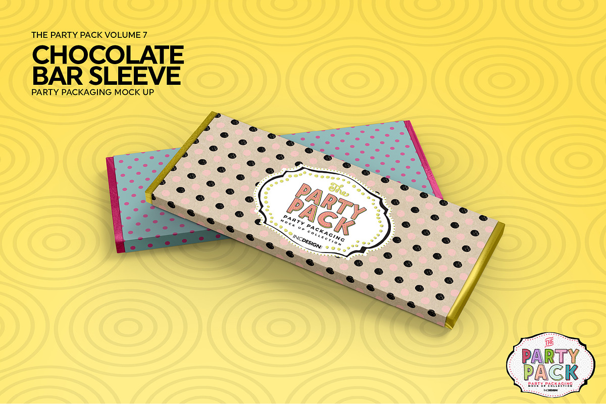 Chocolate Candy Bar Packaging Mockup, a Packaging Mockup by INCDesign (Photo 7 of 8)