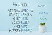 Brolly Fight, a playful wonky font, a Handwritten Font by Rachel White Art (Thumbnail 12 of 12)