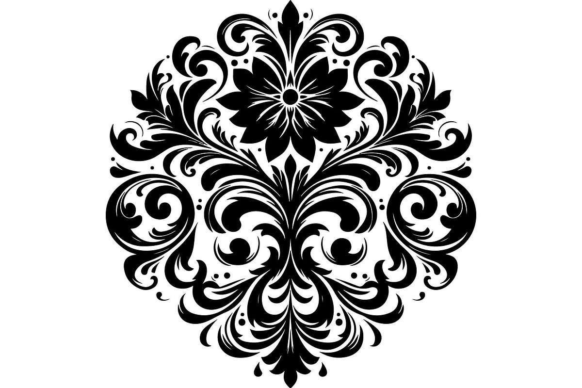 Elegant Black Floral Set, an Object Graphic by jahid234 (Photo 2 of 13)