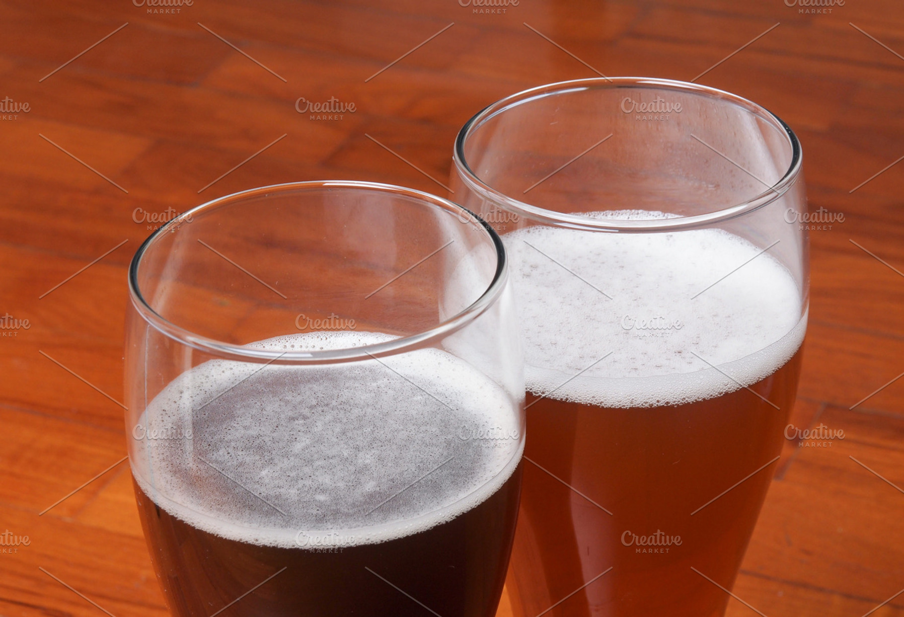 German Beer Glasses Featuring German Beer And Hefeweizen