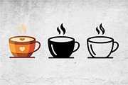 Coffee Cup Icon Set - 3 Styles, an Outline Icon by Artonix (Thumbnail 2 of 2)