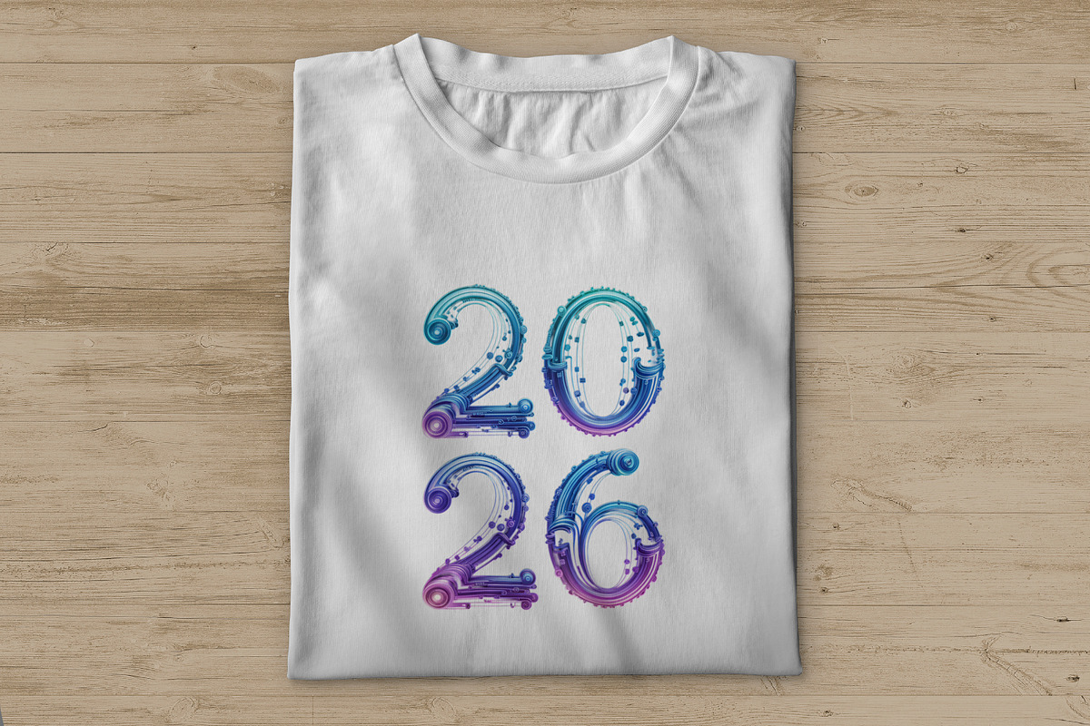 Cyberpunk New Year 2026 Clipart, an Illustration by Ahmad Designs (Photo 3 of 3)