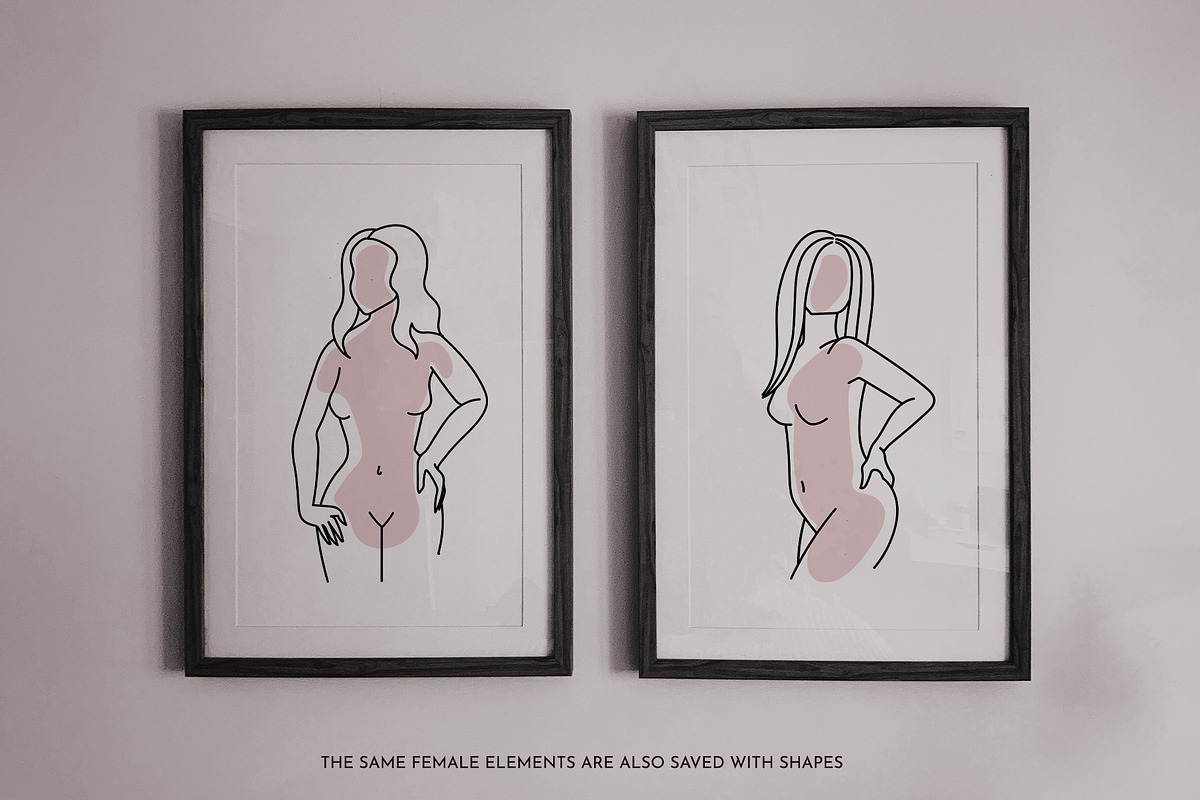 Blooming Woman Line Art Collection, a Person Illustration by Kate Galunga Artstore (Photo 4 of 15)