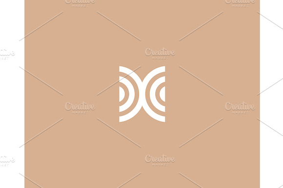Butterfly Logo From Geometric Shapes
