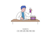 Laboratory Scientist Experiment, a Healthcare Illustration by Partikusi Design (Thumbnail 2 of 3)