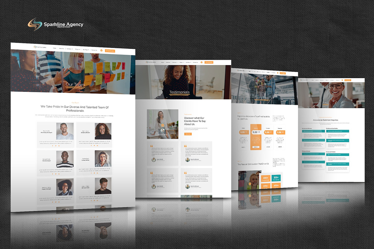 Sparkline -Elementor Pro Kit, a Websites & App Template by Select Agency Designs (Photo 5 of 9)