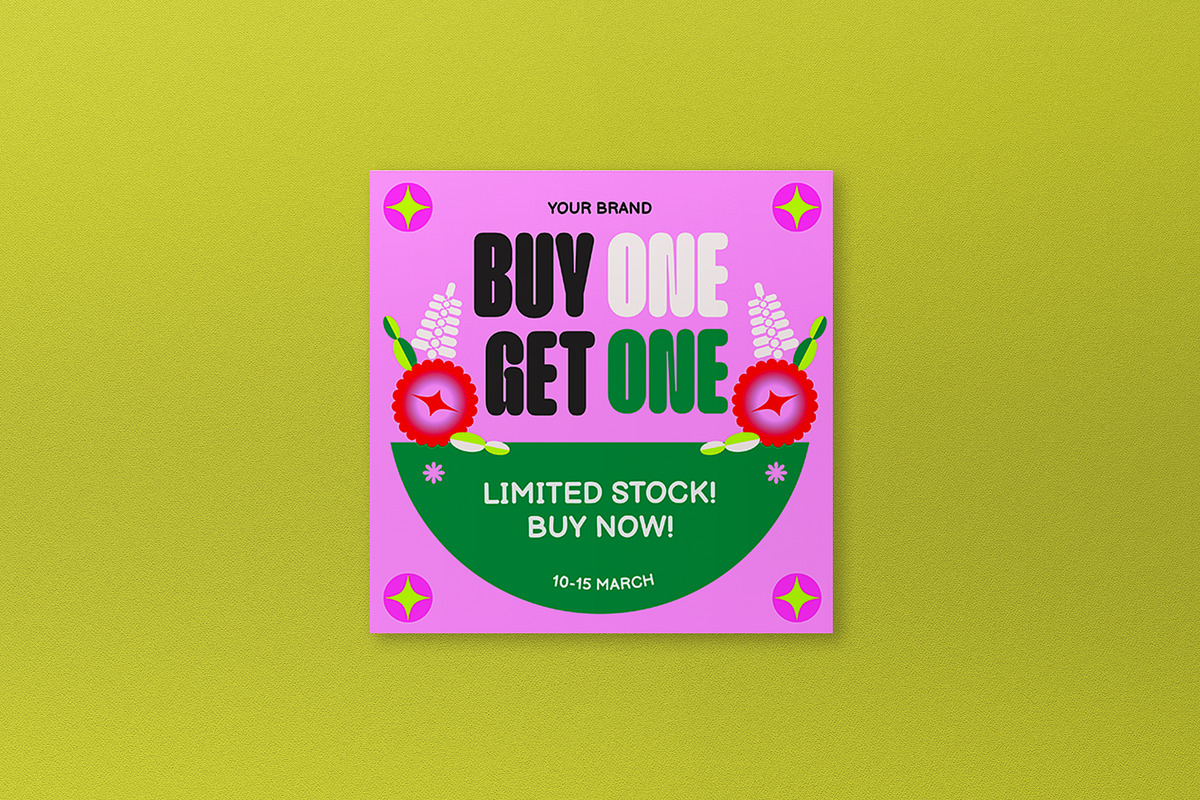 Pink Y2K Spring Sale Banner, an UI Kit Template by graphicook (Photo 2 of 6)