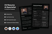 Clean Tech CV for UI/UX & Developers, a Resume Template by twinstd (Thumbnail 1 of 2)