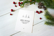 Christmas card Mockup, a Print Template by Amris (Thumbnail 1 of 6)