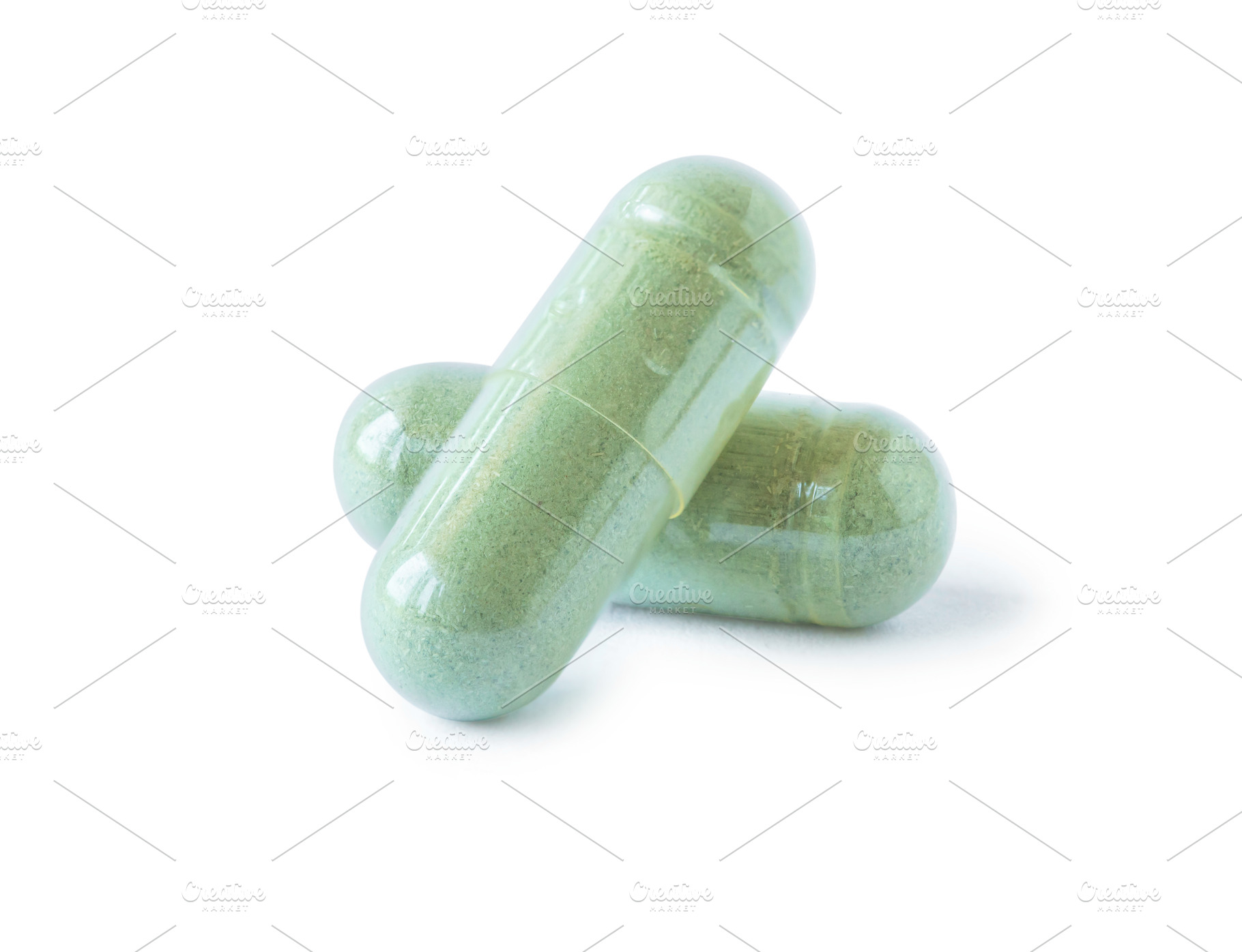 Herb capsule isolated on white background, a Health & Medical Photo by Nednapa