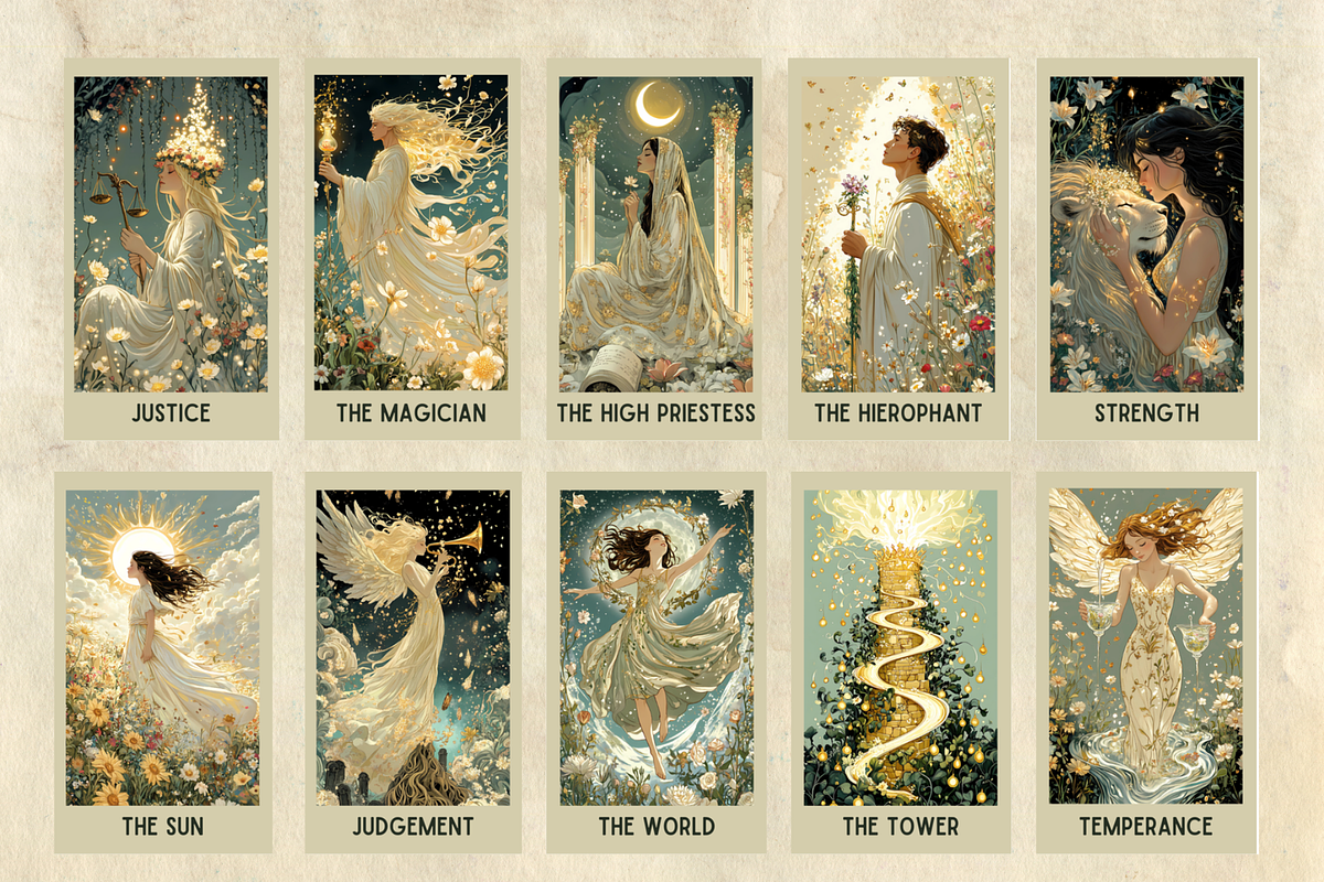 Printable Tarot Deck Botanical Theme, a Design Template by Mindful Digital Co. (Photo 2 of 10)
