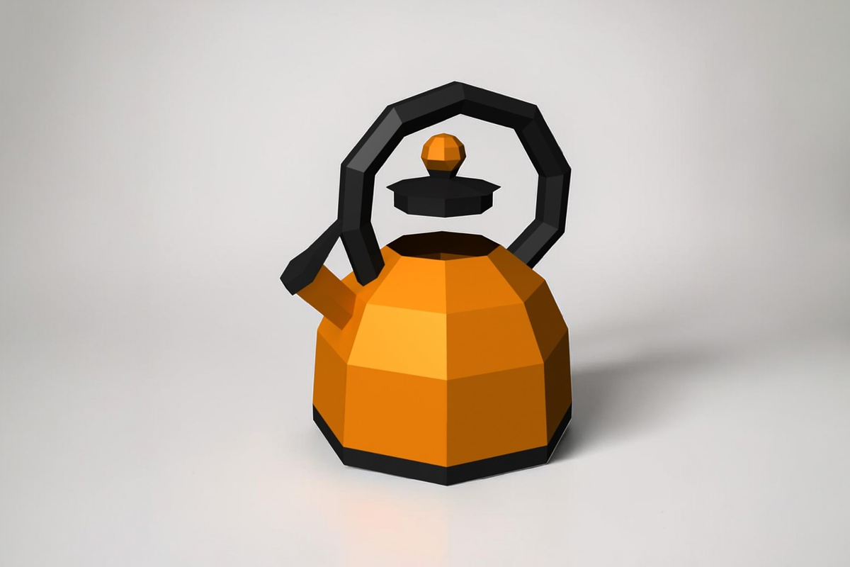 Tea kettle favor - 3d papercraft, a Print Template by PAPER amaze (Photo 3 of 5)