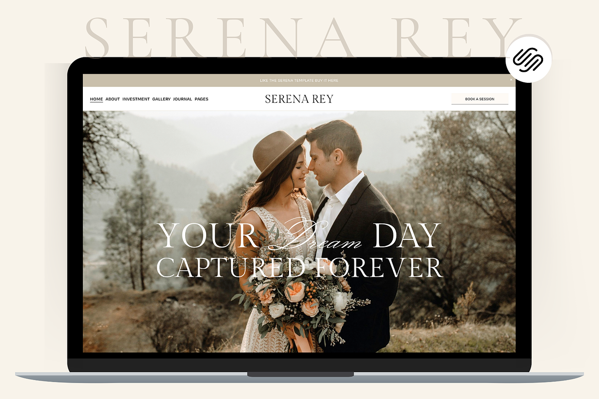 Squarespace 7.1 Template Serena Rey, a Squarespace Template by thrivedigitally (Photo 1 of 9)