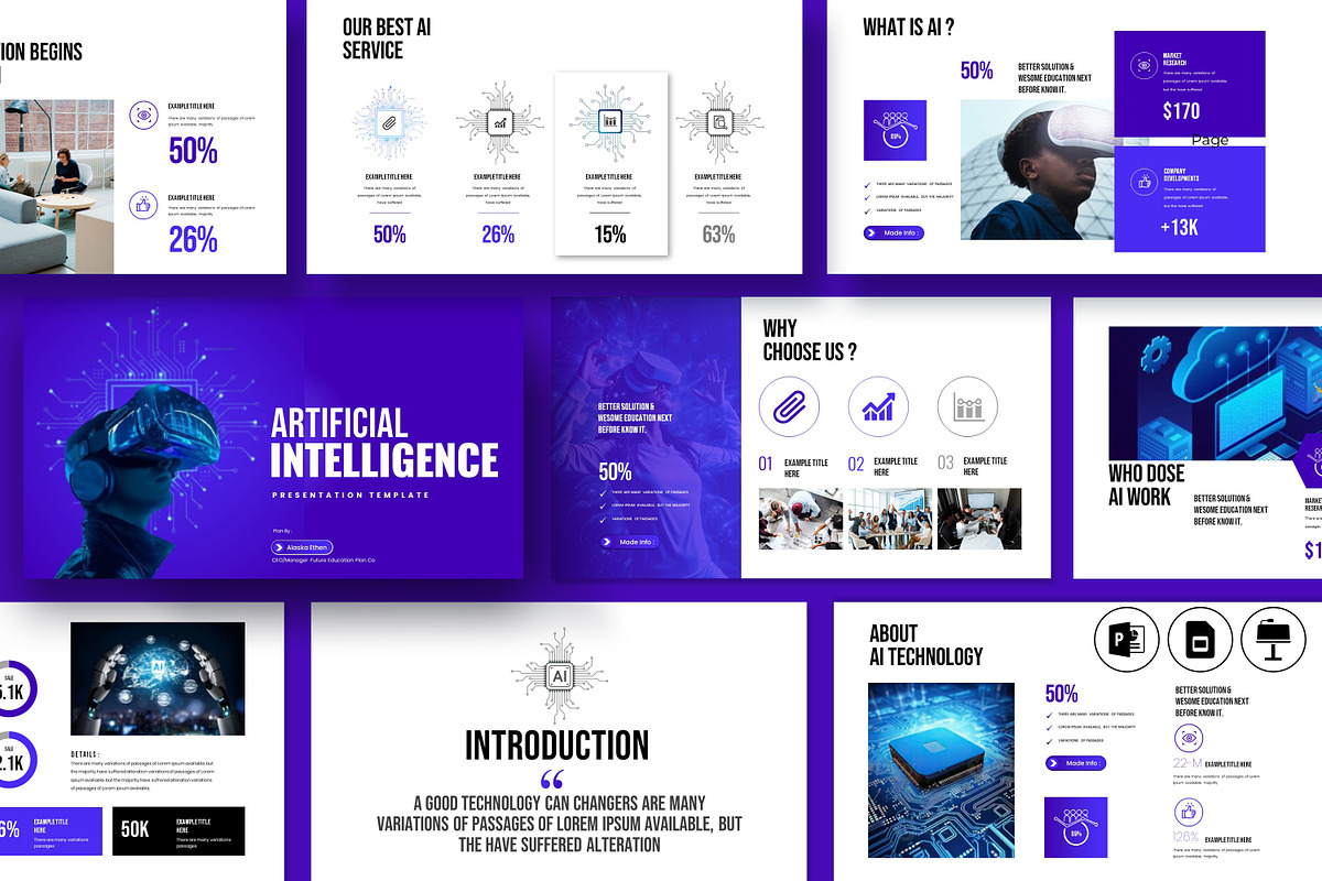 Artificial Intelligence Presentation, a Presentation Template by Creative-Work (Photo 1 of 9)