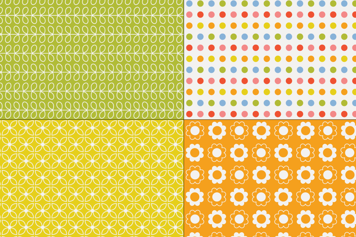 Seamless Floral Geometric Patterns preview 4