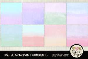 Pastel Monoprint Gradients Textures