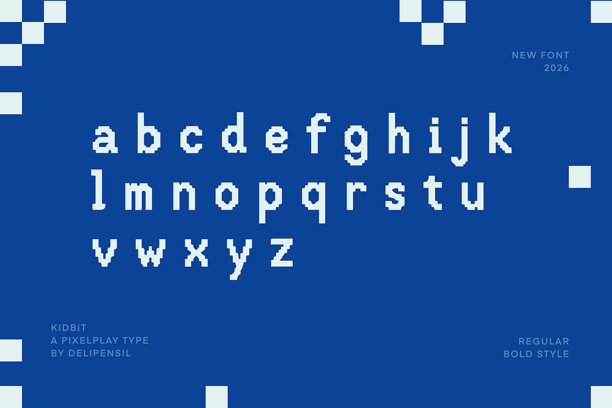 Kidbit - A pixelplay type, a Sans Serif Font by delipensil (Photo 6 of 9)