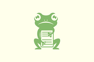 green frog amphibian animal  logo, a Branding & Logo Template by devastd
