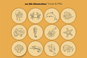 Sea Life - SVG, Vector , & PNG, an Illustration by Ben studio (Thumbnail 3 of 4)