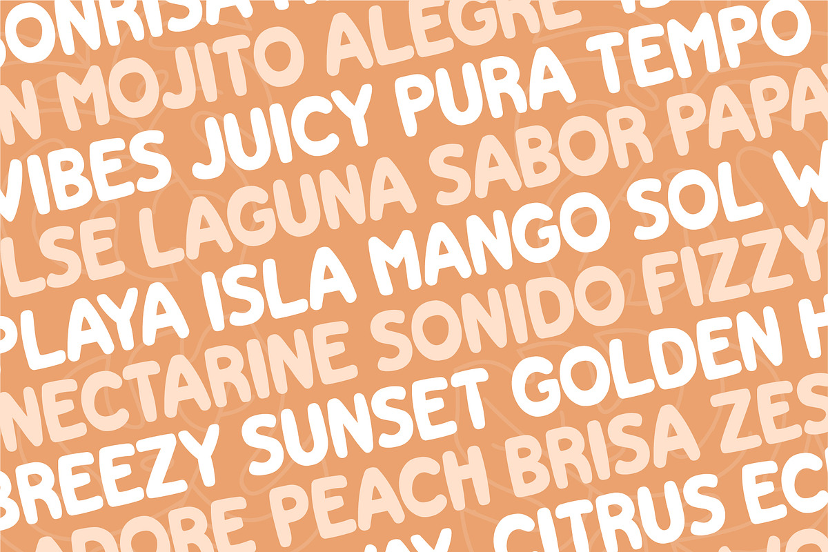 Ritmo Tropical by Emily Ann Hill, a Sans Serif Font by Emily Ann Hill Type Co. (Photo 4 of 4)