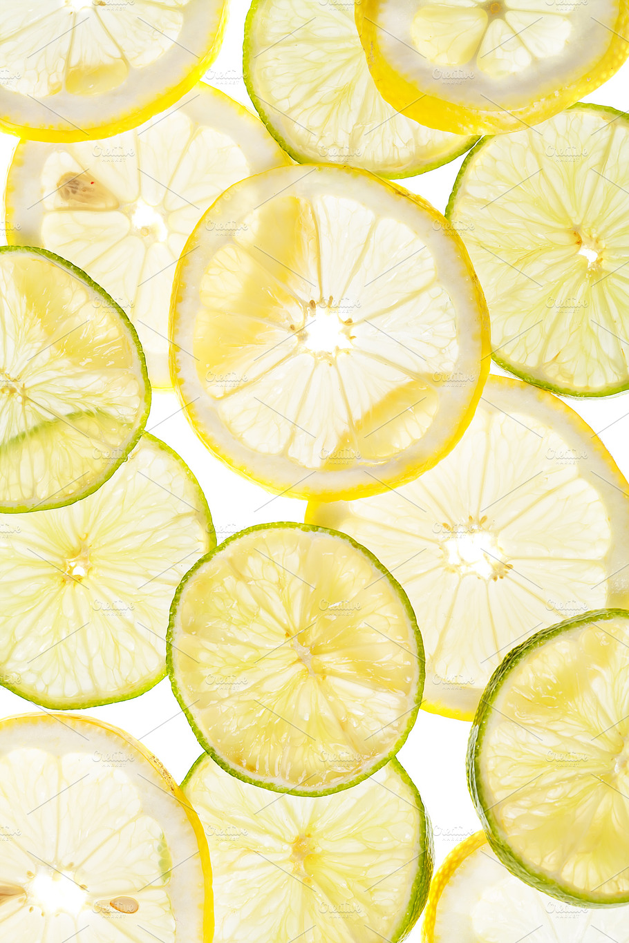 Citrus Slices Fresh Fruit Background Containing Abstract Background And
