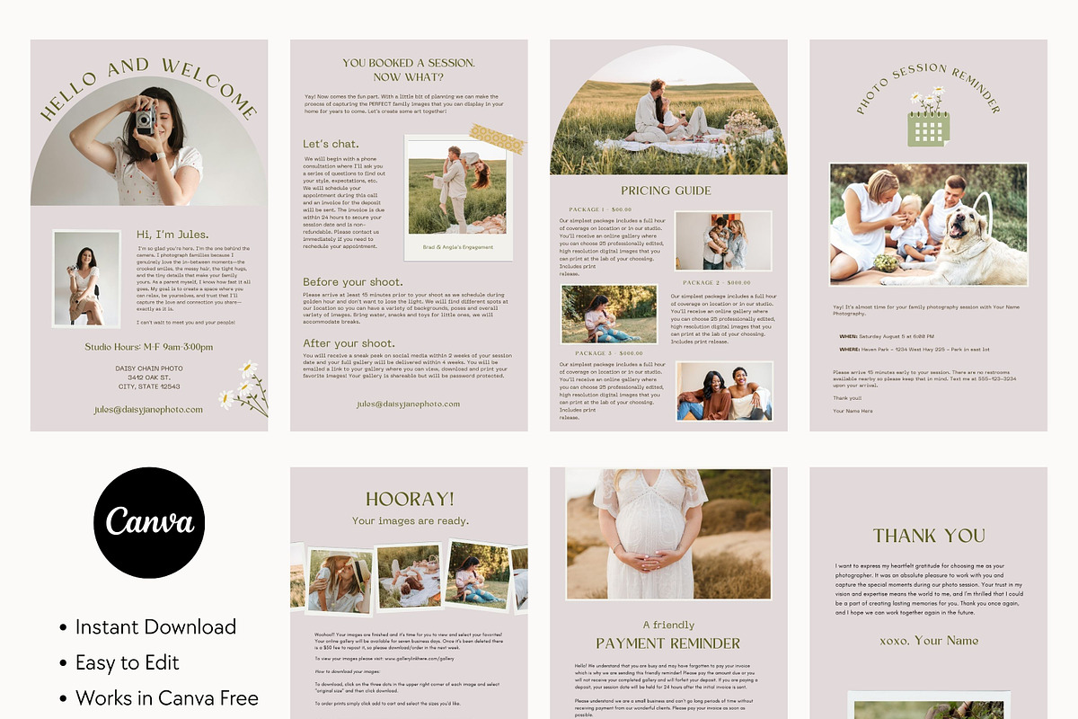 Photography Email Template for Canva preview 7