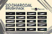 20 Realistic Charcoal Brushes Pack, a Brush Add-On by badrusblue (Thumbnail 3 of 4)