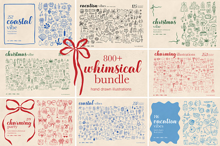 Hand Drawn Whimsical Big Bundle