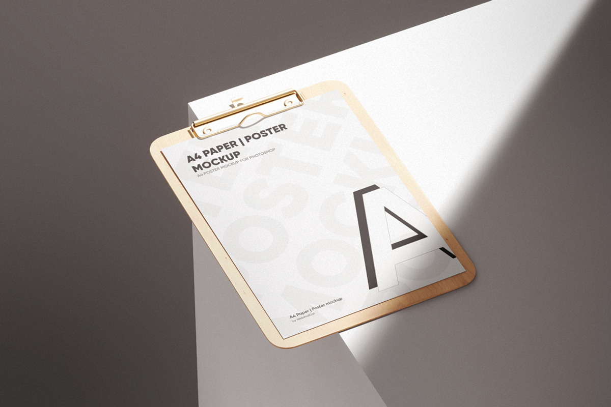 Clipboard With A4 Poster Mockup, a Books & Magazine Mockup by WebAndCat (Photo 12 of 12)