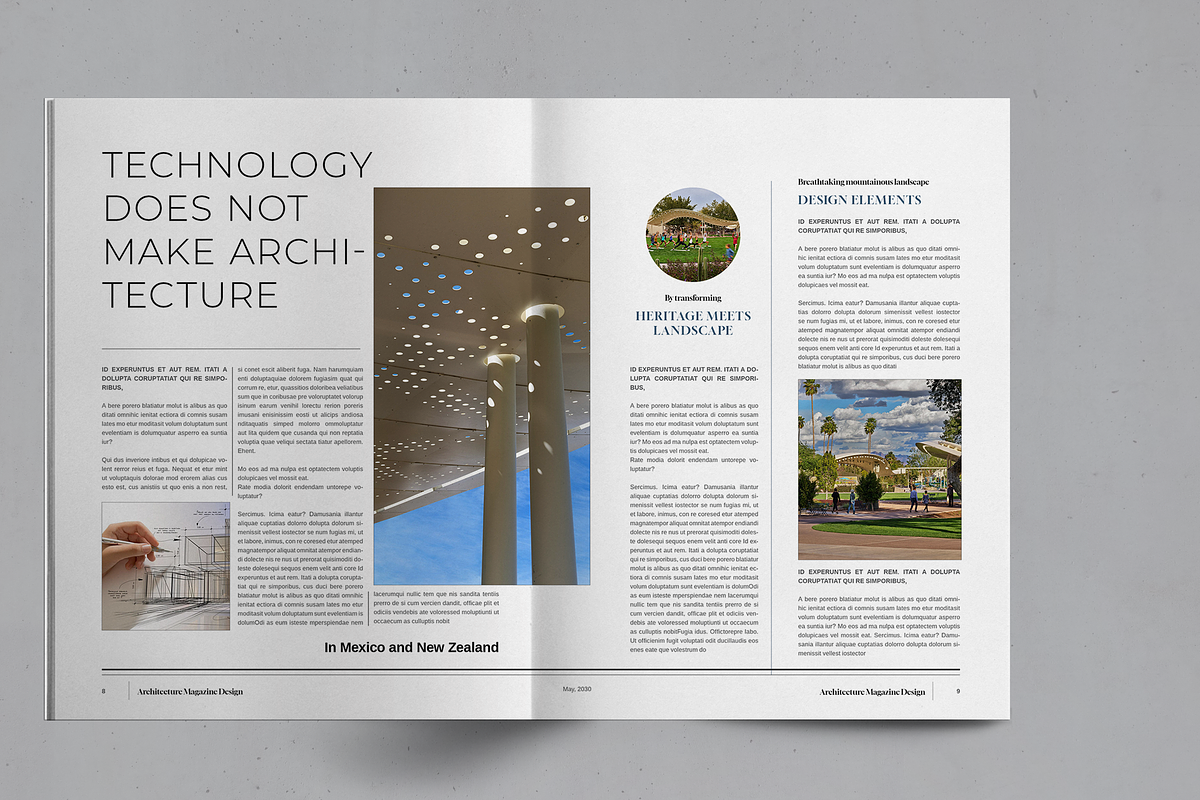 Architecture Magazine Layout, a Magazine Template by Boris Cupac