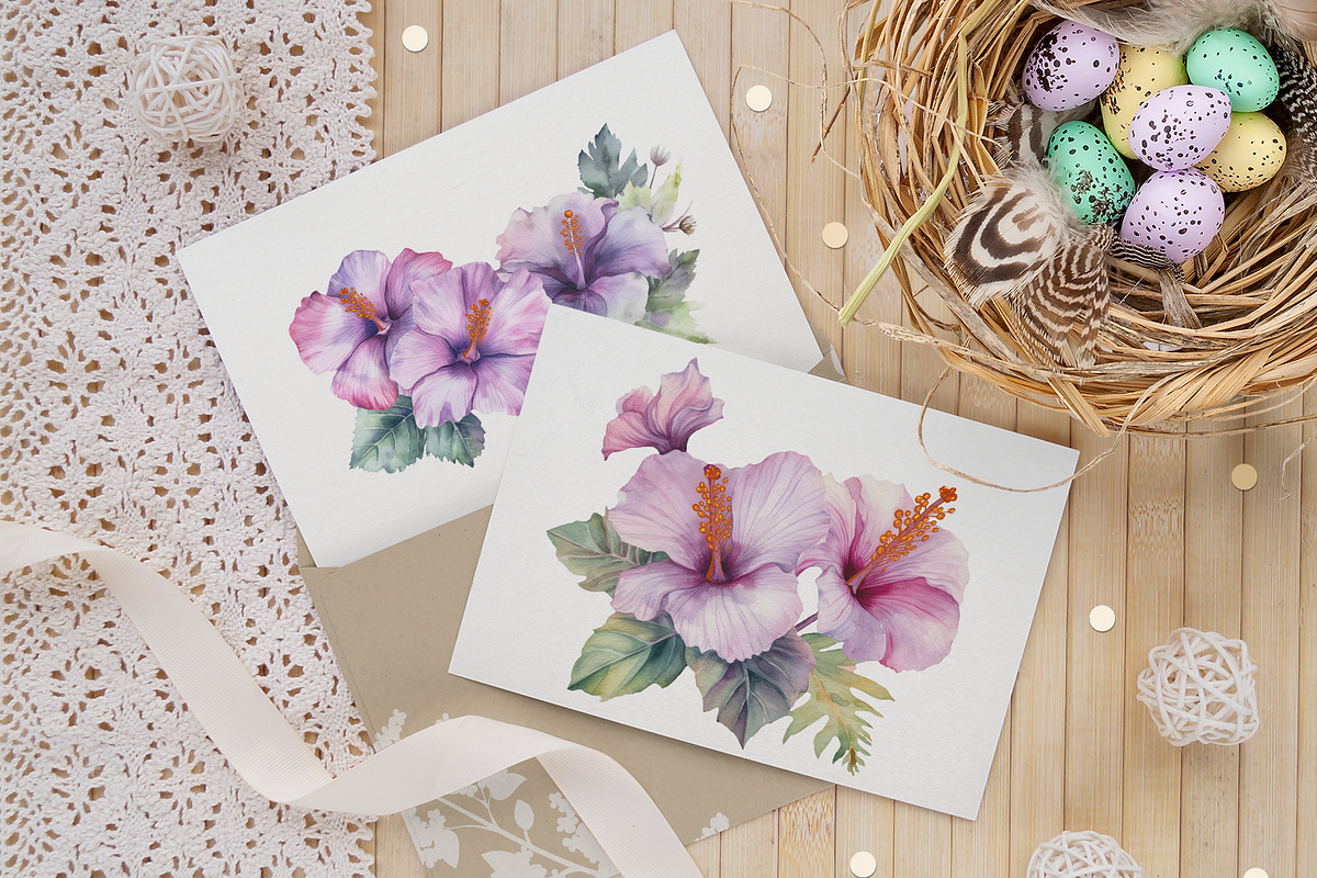 Blue flower. Watercolor clipart, a Decorative Illustration by ElenazlataArt (Photo 10 of 16)