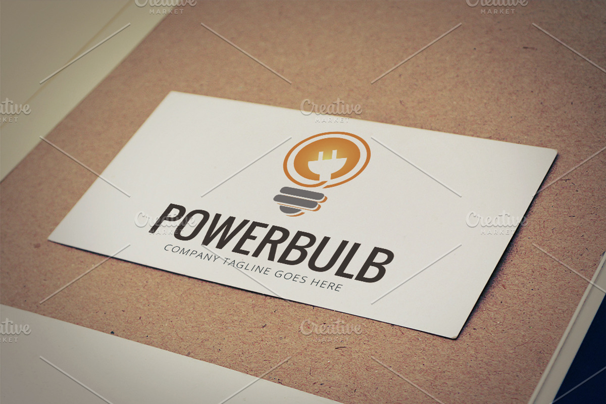 Power Bulb Logo Template, a Branding & Logo Template by DesignMarket (Photo 1 of 2)
