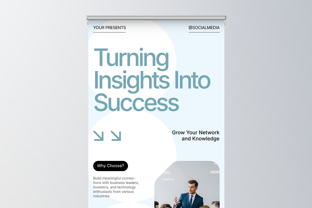 Business Conference Roll Up Banner, a Poster Template by Annora Studio (Photo 3 of 6)