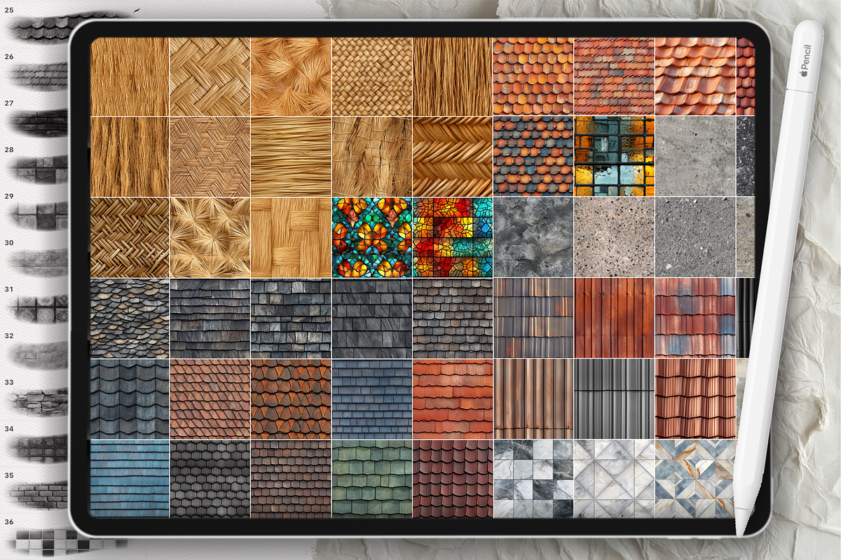 Procreate Interior texture brushes, a Brush Add-On by Revabrush (Photo 7 of 7)