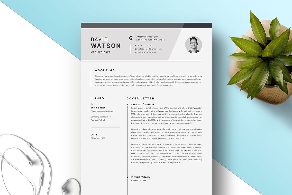 Resume Template, a Resume Template by PicoartBd (Photo 2 of 4)