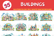 BUILDINGS shop watercolor JPG white, an Object Illustration by John_Walker (Thumbnail 1 of 3)